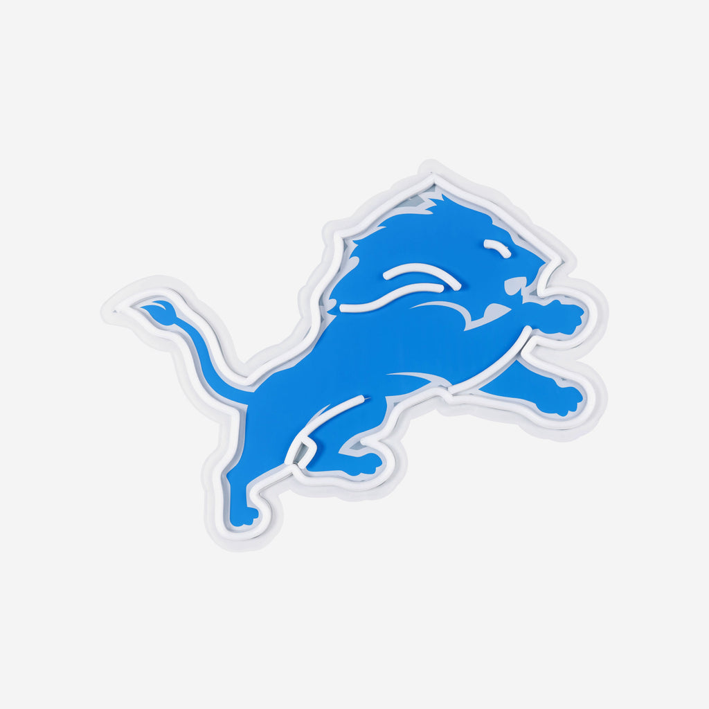 Detroit Lions LED Neon Light Up Team Logo Sign FOCO - FOCO.com