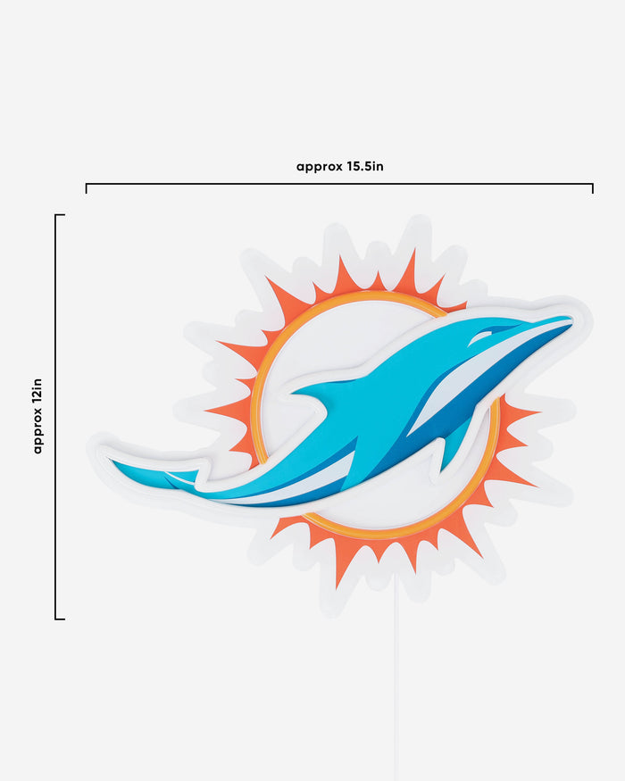 Miami Dolphins LED Neon Light Up Team Logo Sign FOCO - FOCO.com