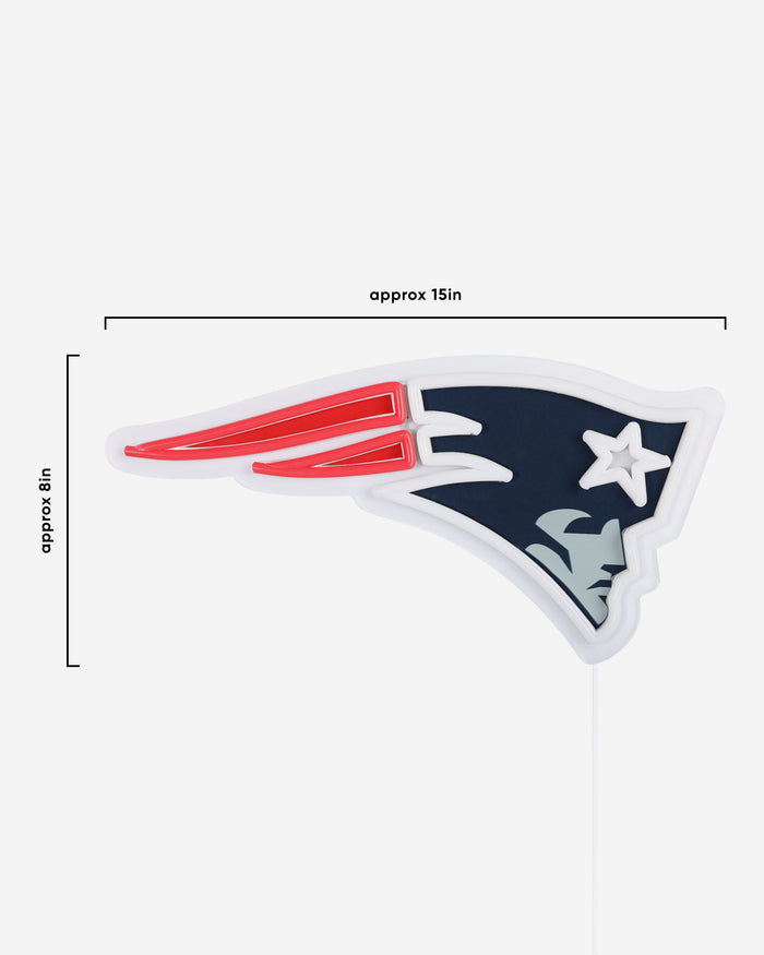 New England Patriots LED Neon Light Up Team Logo Sign FOCO - FOCO.com