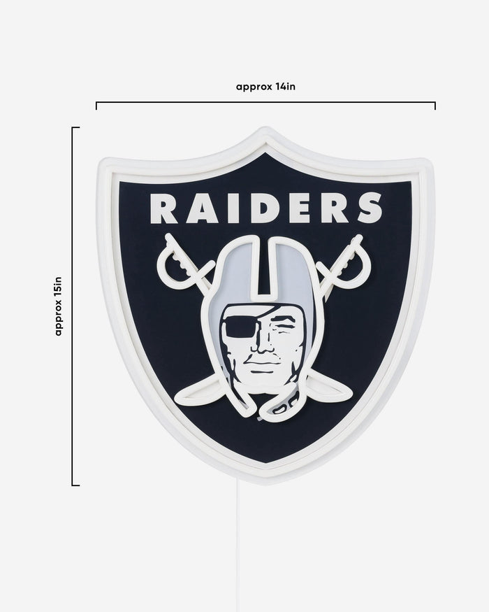Las Vegas Raiders LED Neon Light Up Team Logo Sign FOCO - FOCO.com