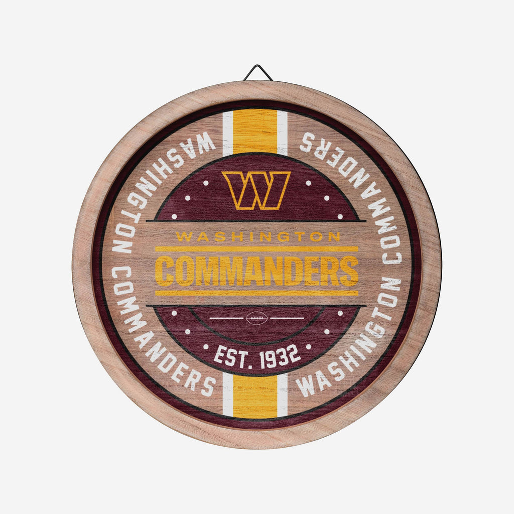 Washington Commanders Wooden Barrel Sign FOCO