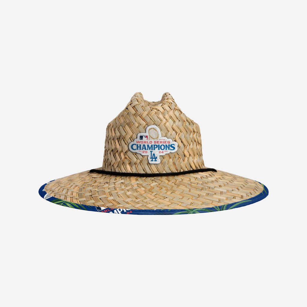 Los Angeles Dodgers 2024 World Series Champions Floral Straw Hat FOCO - FOCO.com