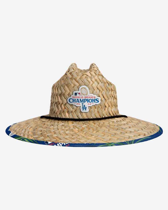 Los Angeles Dodgers 2024 World Series Champions Floral Straw Hat FOCO - FOCO.com