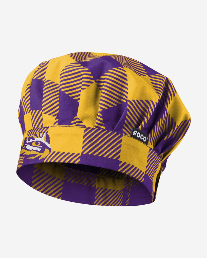 LSU Tigers Plaid Chef Hat FOCO - FOCO.com