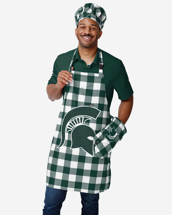 Michigan State Spartans Plaid Chef Hat FOCO - FOCO.com
