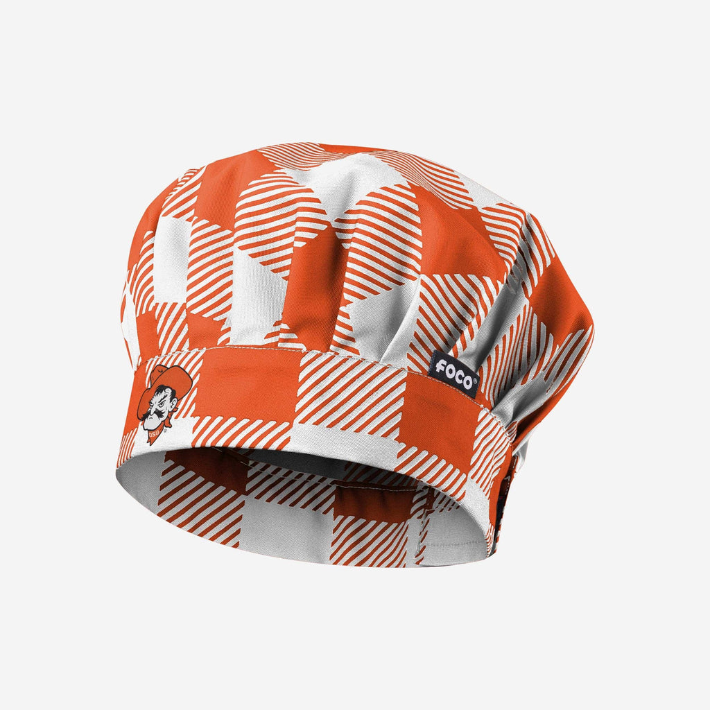 Oklahoma State Cowboys Plaid Chef Hat FOCO - FOCO.com