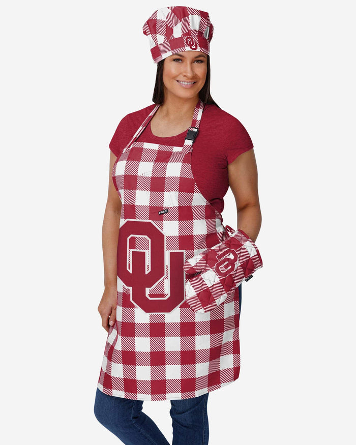 Oklahoma Sooners Plaid Chef Hat FOCO - FOCO.com