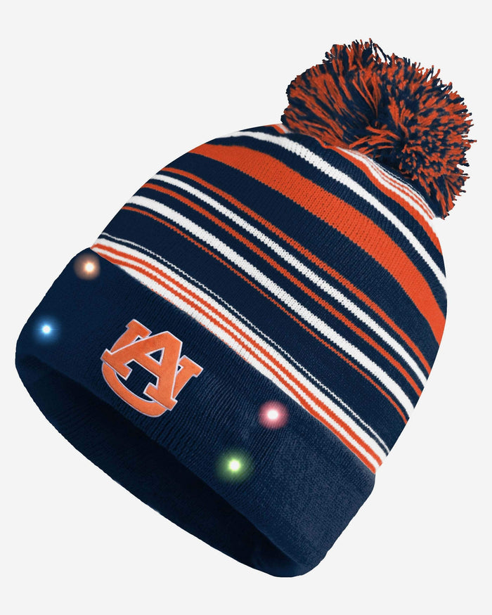 Auburn Tigers Horizontal Stripe Light Up Beanie FOCO - FOCO.com