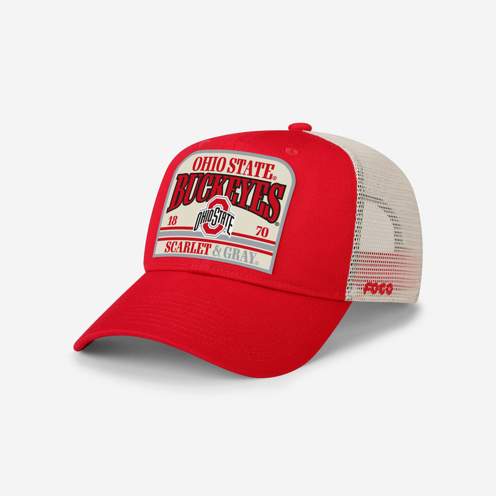 Ohio State Buckeyes Truckstop Patch Trucker RF Cap FOCO - FOCO.com