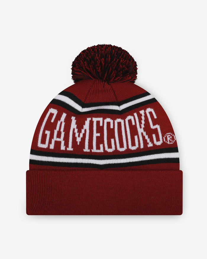 South Carolina Gamecocks Primary Stripe Pom Beanie FOCO - FOCO.com