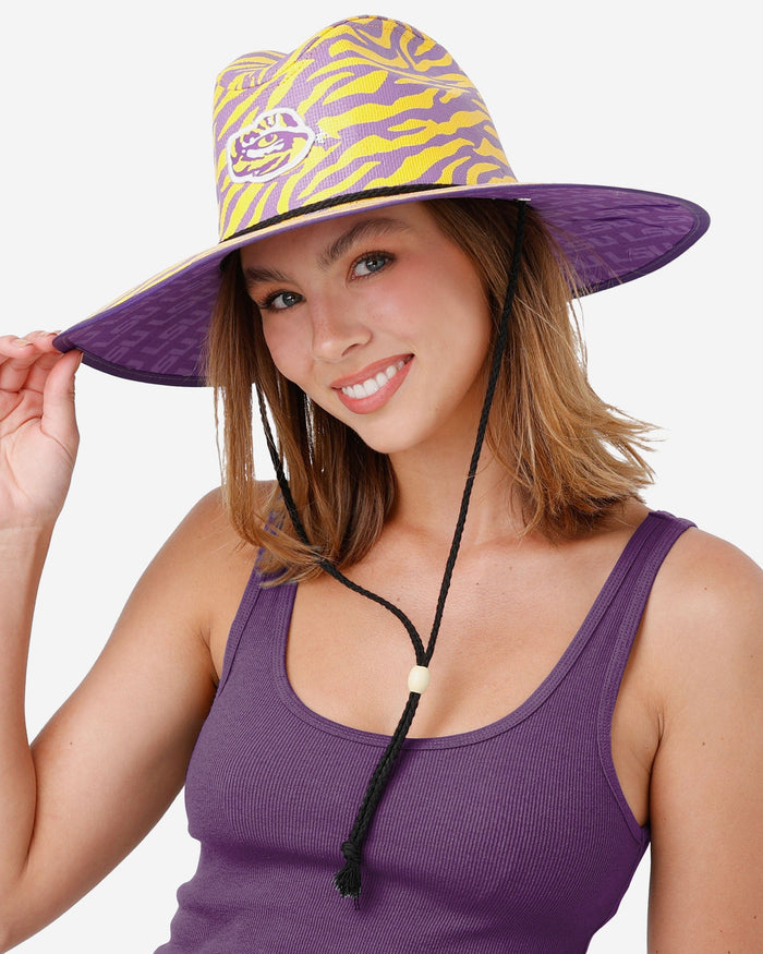 LSU Tigers Thematic Straw Hat FOCO - FOCO.com