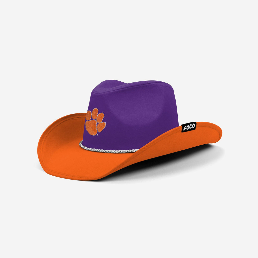 Clemson Tigers Two Tone Cowboy Hat FOCO - FOCO.com