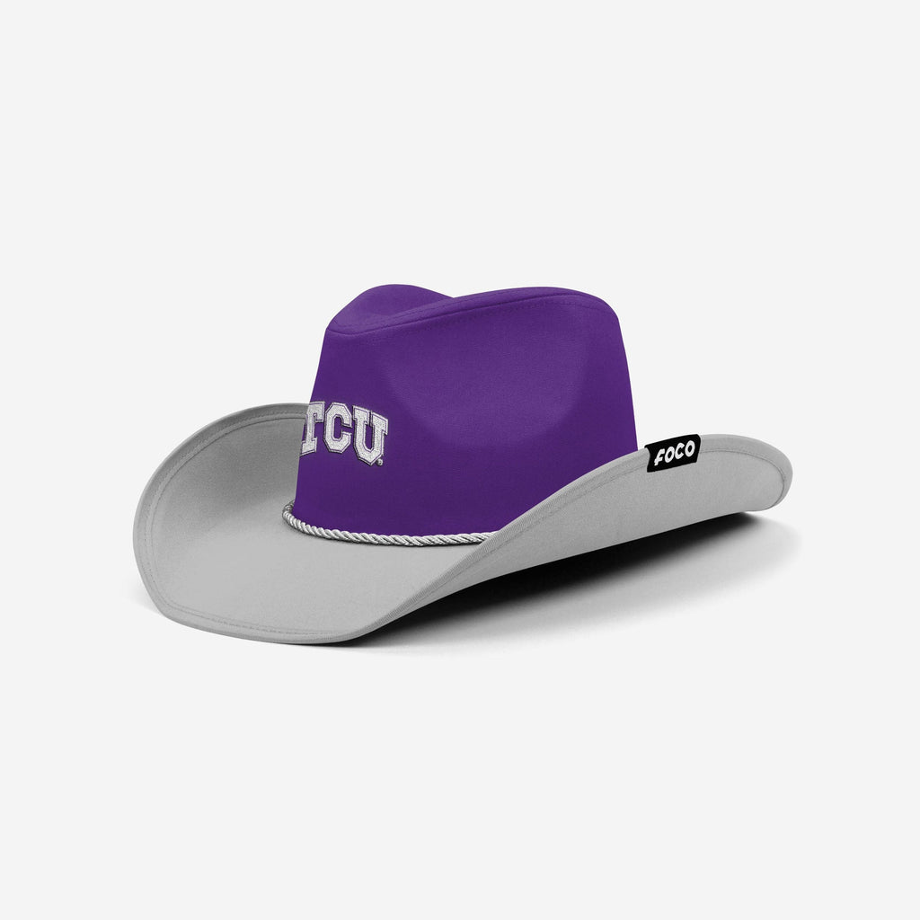 TCU Horned Frogs Two Tone Cowboy Hat FOCO - FOCO.com