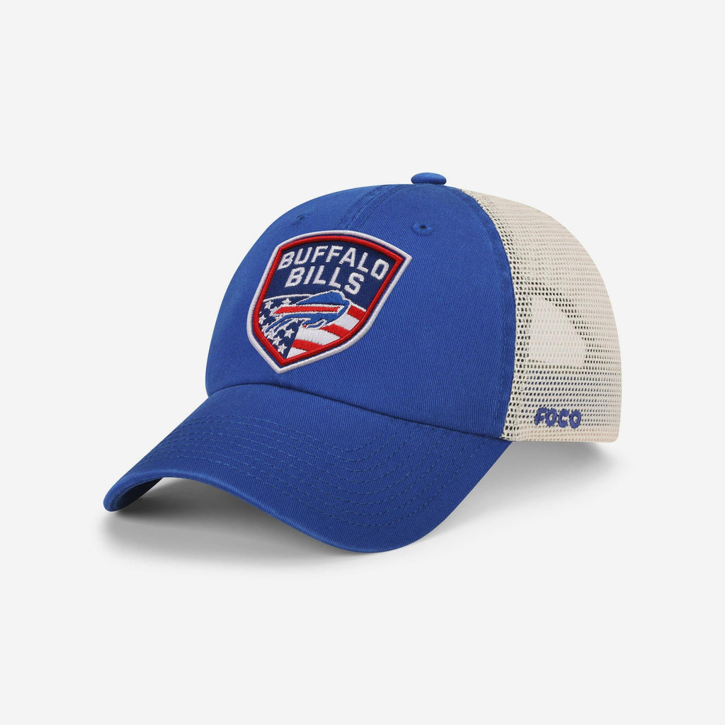Buffalo Bills Americana Patch Casual Trucker Cap FOCO - FOCO.com