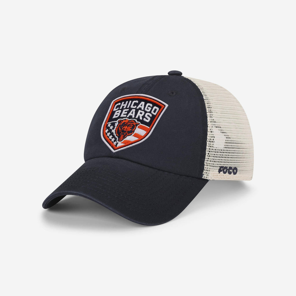 Chicago Bears Americana Patch Casual Trucker Cap FOCO - FOCO.com