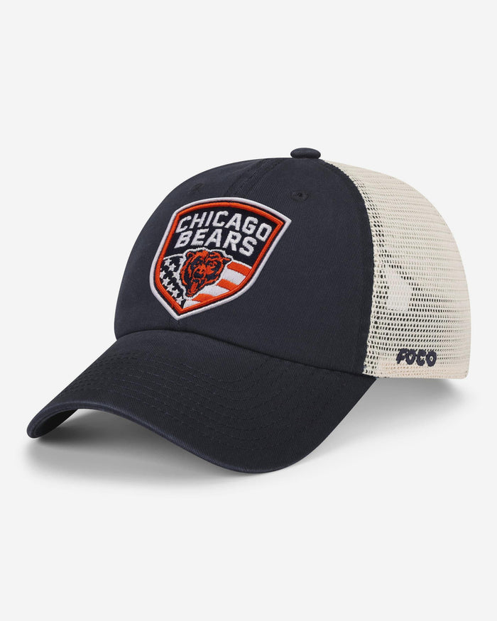 Chicago Bears Americana Patch Casual Trucker Cap FOCO - FOCO.com