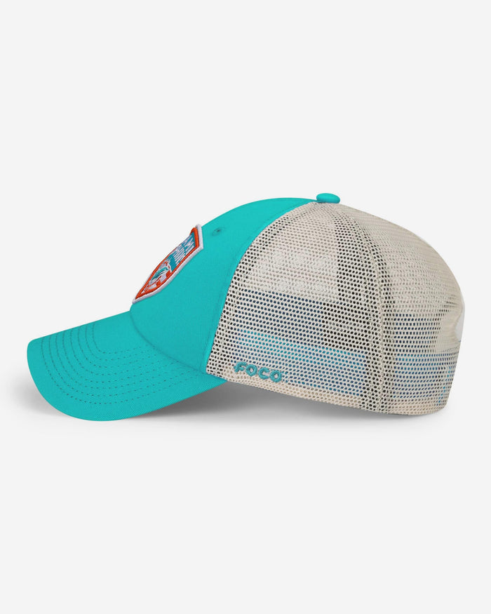 Miami Dolphins Americana Patch Casual Trucker Cap FOCO - FOCO.com