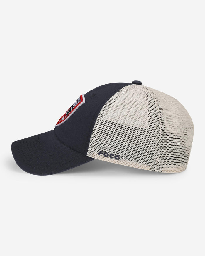 New England Patriots Americana Patch Casual Trucker Cap FOCO - FOCO.com