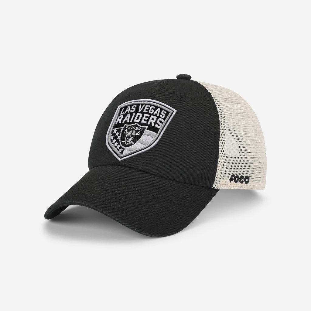 Las Vegas Raiders Americana Patch Casual Trucker Cap FOCO - FOCO.com