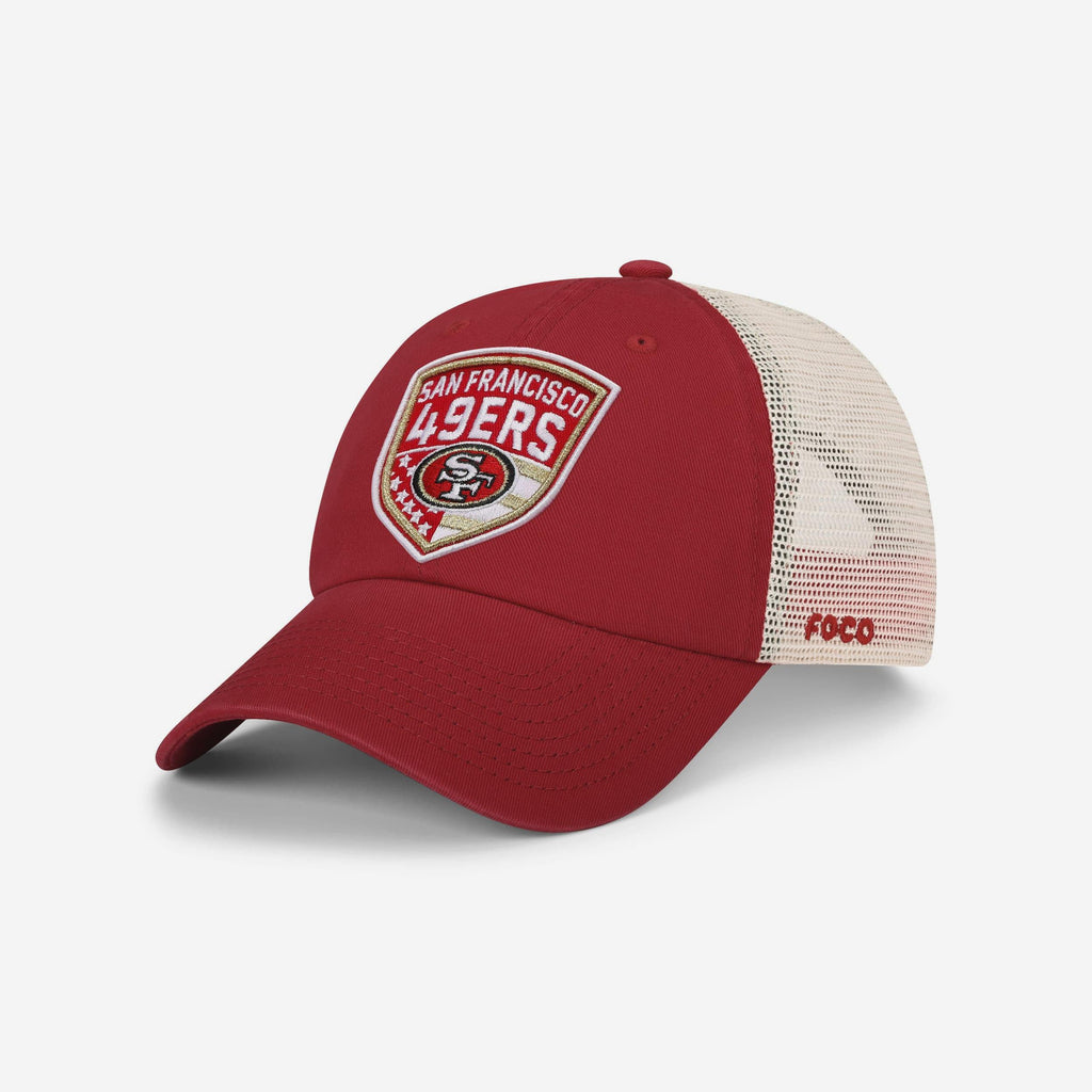 San Francisco 49ers Americana Patch Casual Trucker Cap FOCO - FOCO.com