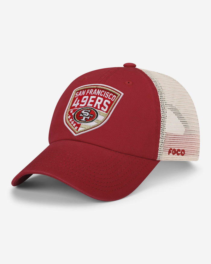 San Francisco 49ers Americana Patch Casual Trucker Cap FOCO - FOCO.com