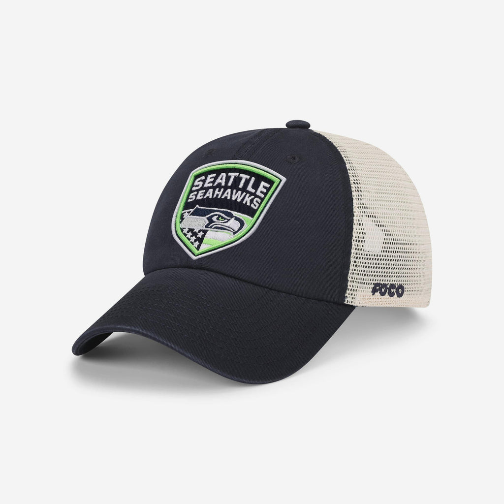 Seattle Seahawks Americana Patch Casual Trucker Cap FOCO - FOCO.com