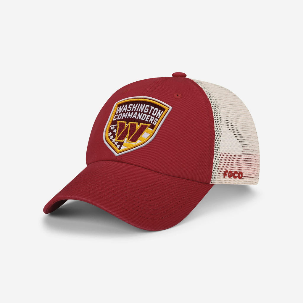 Washington Commanders Americana Patch Casual Trucker Cap FOCO - FOCO.com