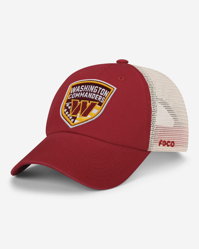 Washington Commanders Americana Patch Casual Trucker Cap FOCO - FOCO.com