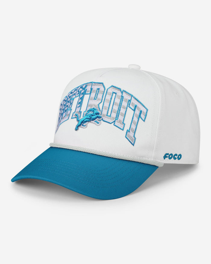 Detroit Lions Americana Wordmark Marquee RF Cap FOCO - FOCO.com