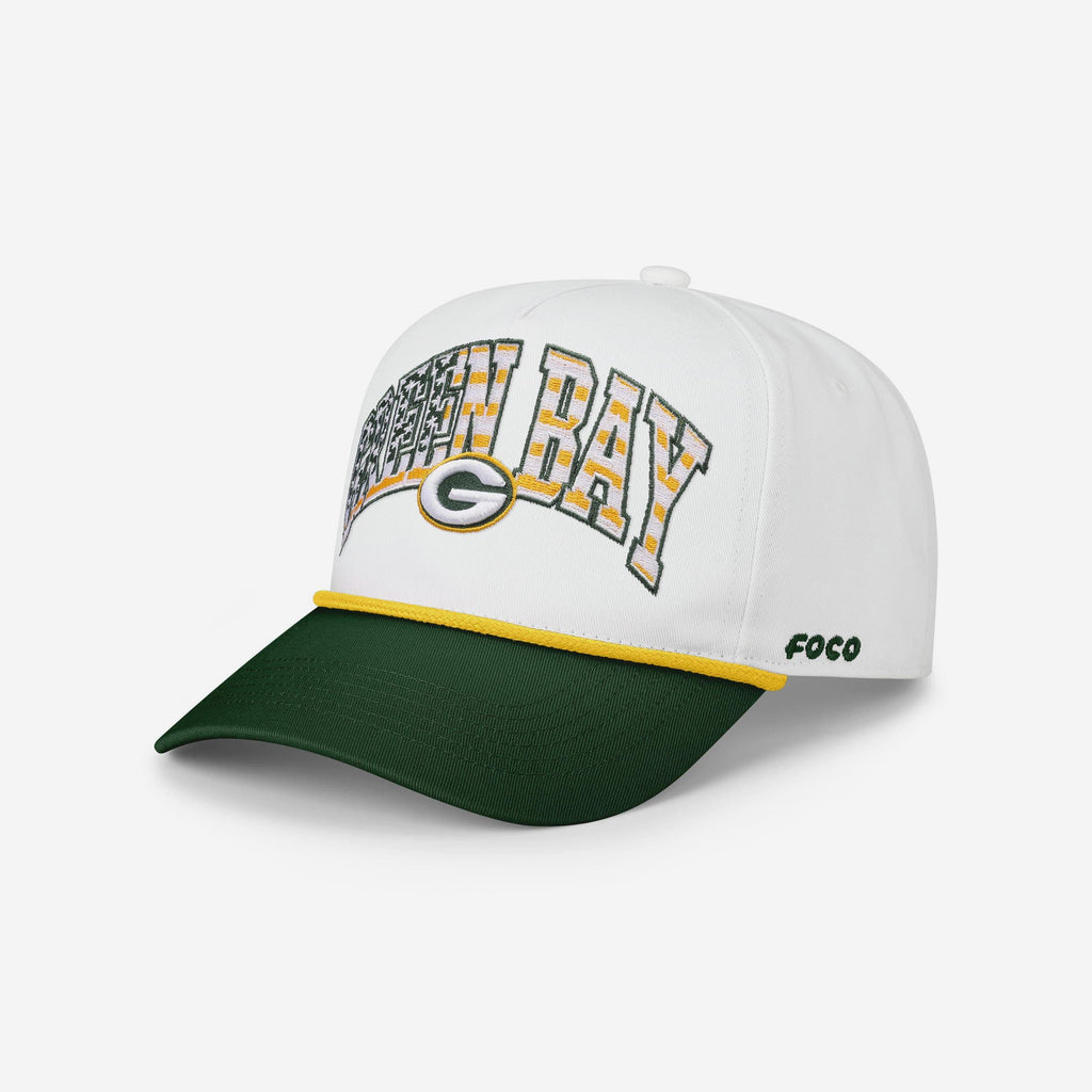 Green Bay Packers Americana Wordmark Marquee RF Cap FOCO - FOCO.com