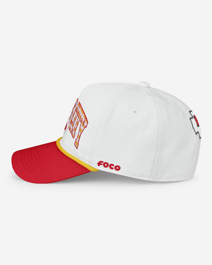 Kansas City Chiefs Americana Wordmark Marquee RF Cap FOCO - FOCO.com