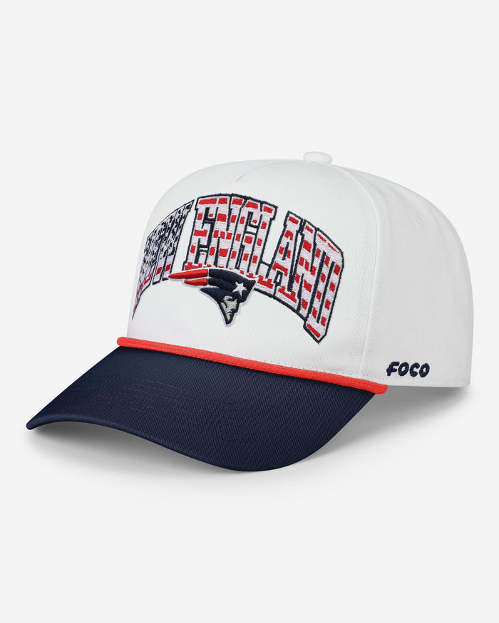 New England Patriots Americana Wordmark Marquee RF Cap FOCO - FOCO.com
