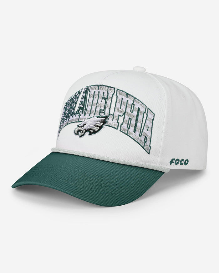 Philadelphia Eagles Americana Wordmark Marquee RF Cap FOCO - FOCO.com