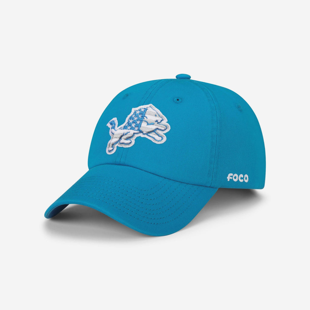 Detroit Lions Americana Primary Logo Casual Cap FOCO - FOCO.com