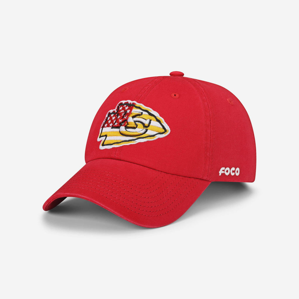 Kansas City Chiefs Americana Primary Logo Casual Cap FOCO - FOCO.com