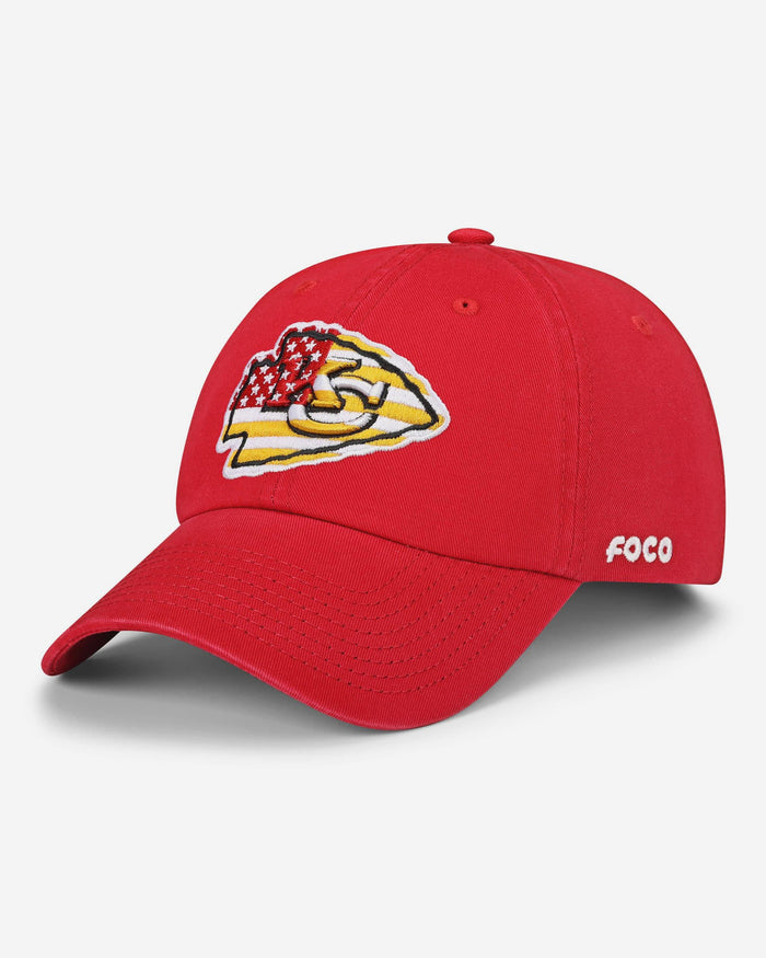 Kansas City Chiefs Americana Primary Logo Casual Cap FOCO - FOCO.com