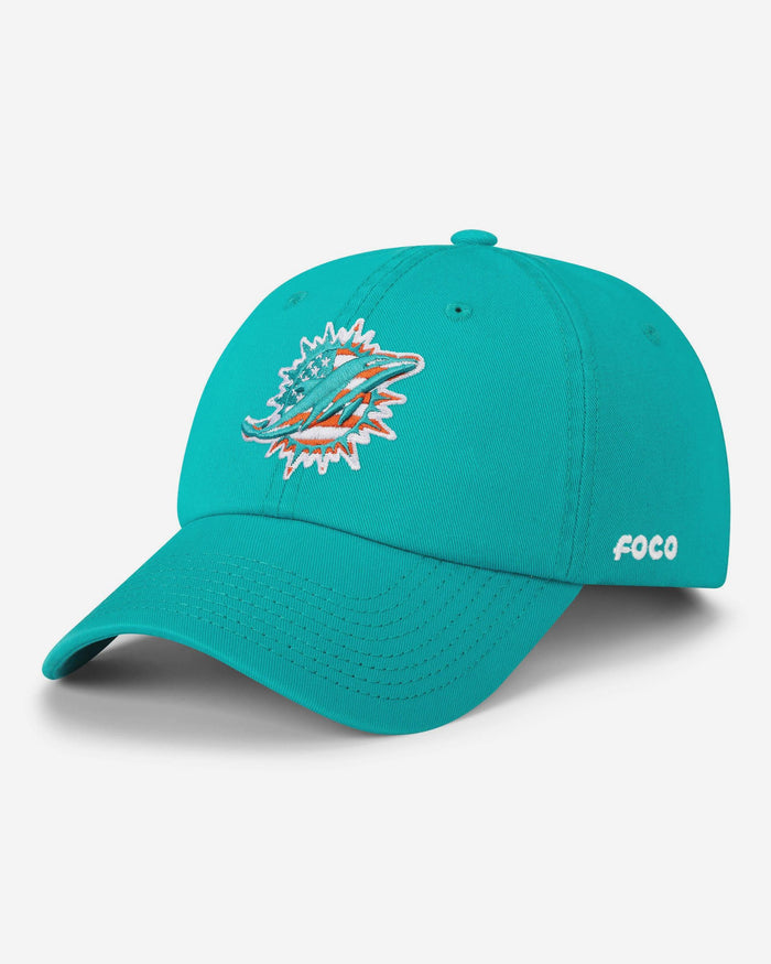 Miami Dolphins Americana Primary Logo Casual Cap FOCO - FOCO.com