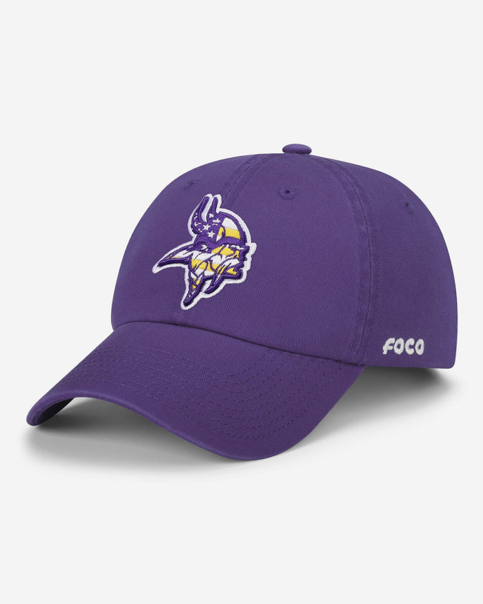 Minnesota Vikings Americana Primary Logo Casual Cap FOCO - FOCO.com