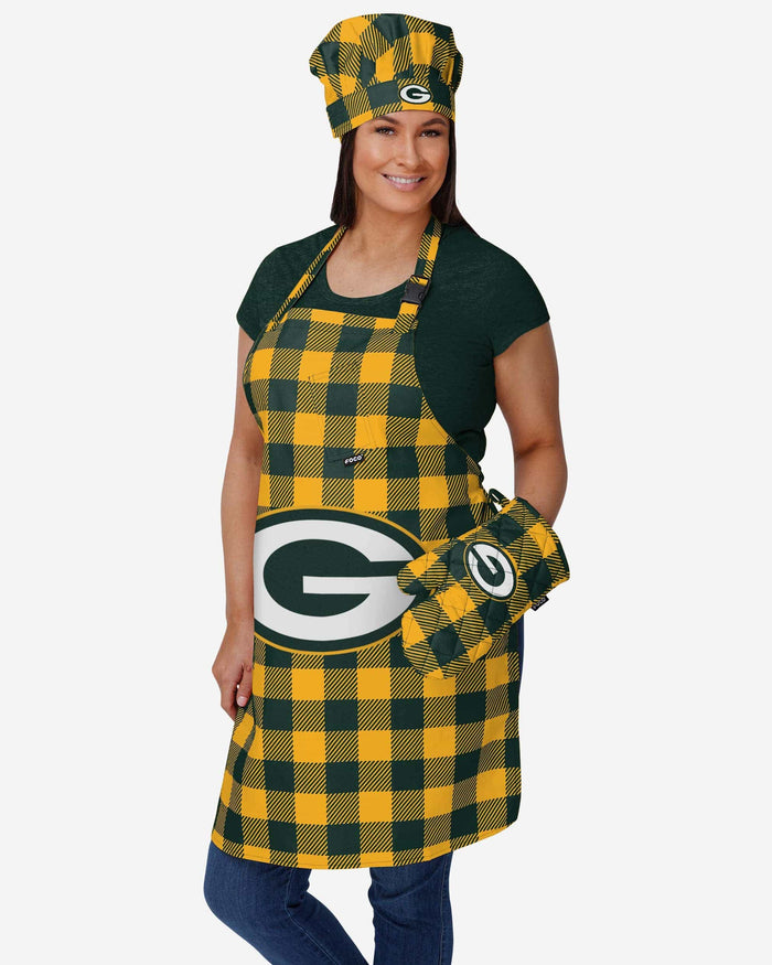 Green Bay Packers Plaid Chef Hat FOCO - FOCO.com