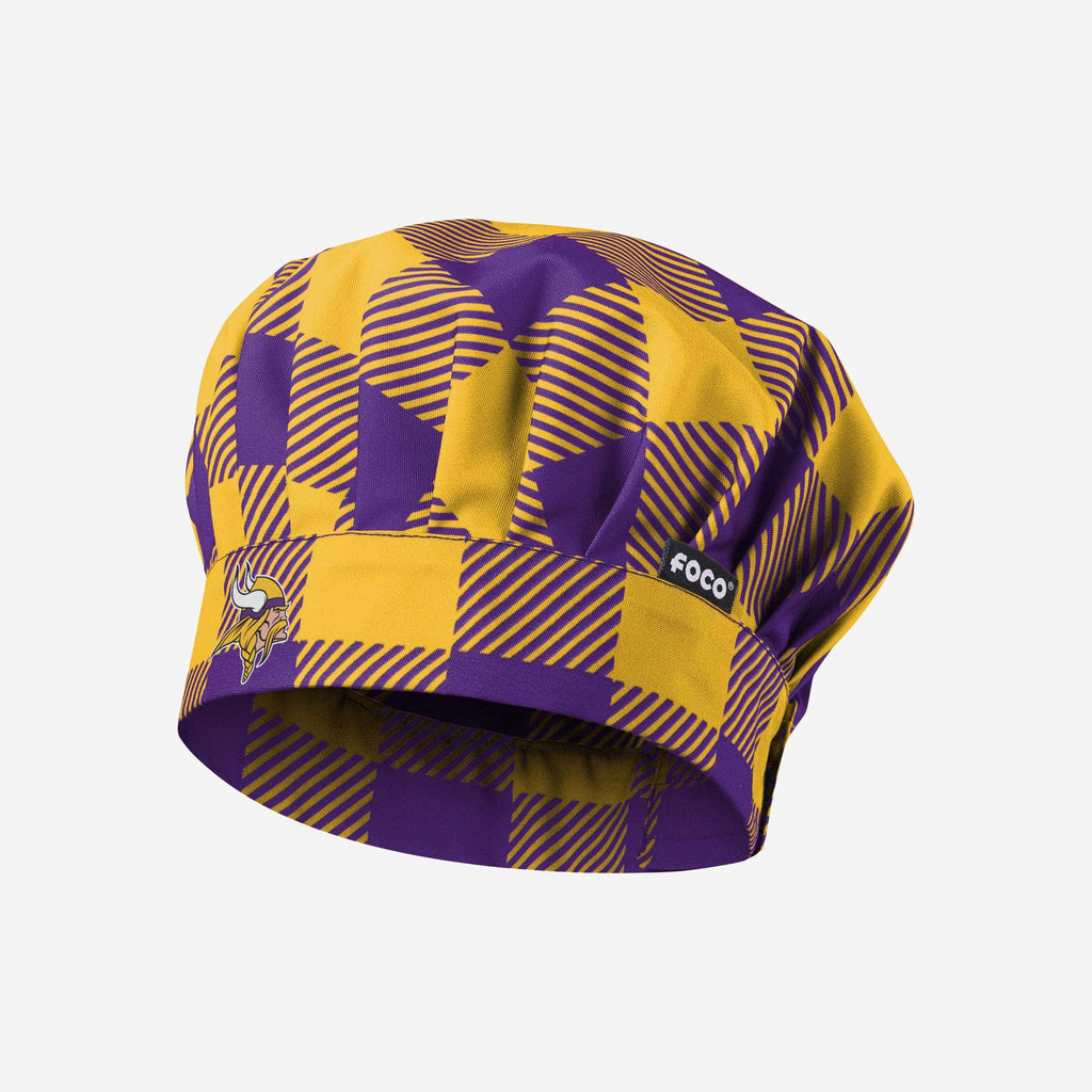 Minnesota Vikings Plaid Chef Hat FOCO - FOCO.com