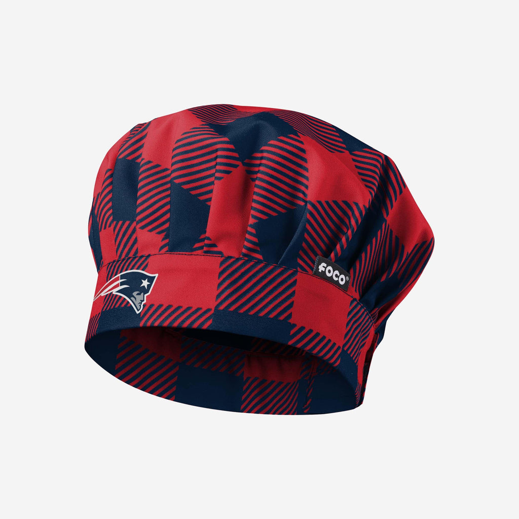 New England Patriots Plaid Chef Hat FOCO - FOCO.com