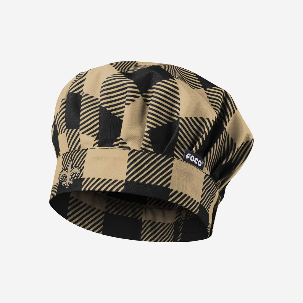 New Orleans Saints Plaid Chef Hat FOCO - FOCO.com