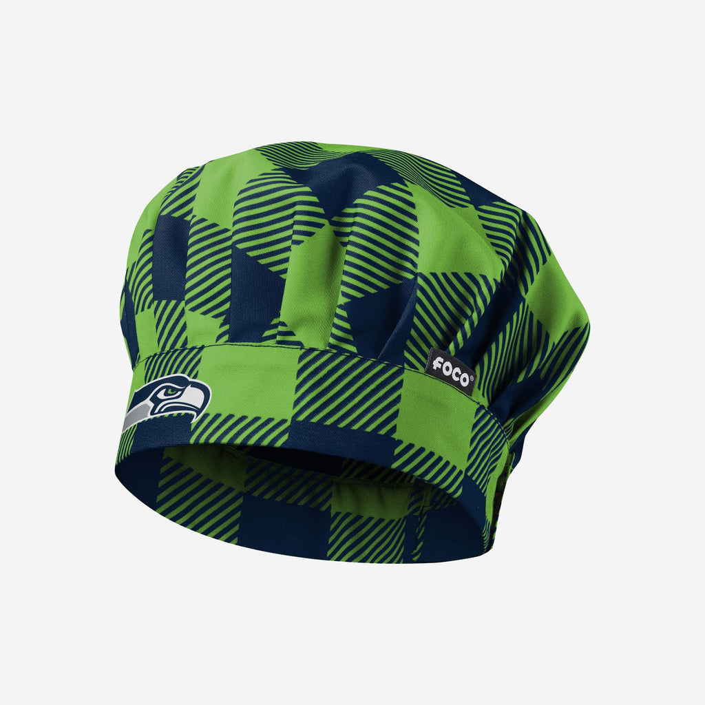 Seattle Seahawks Plaid Chef Hat FOCO - FOCO.com