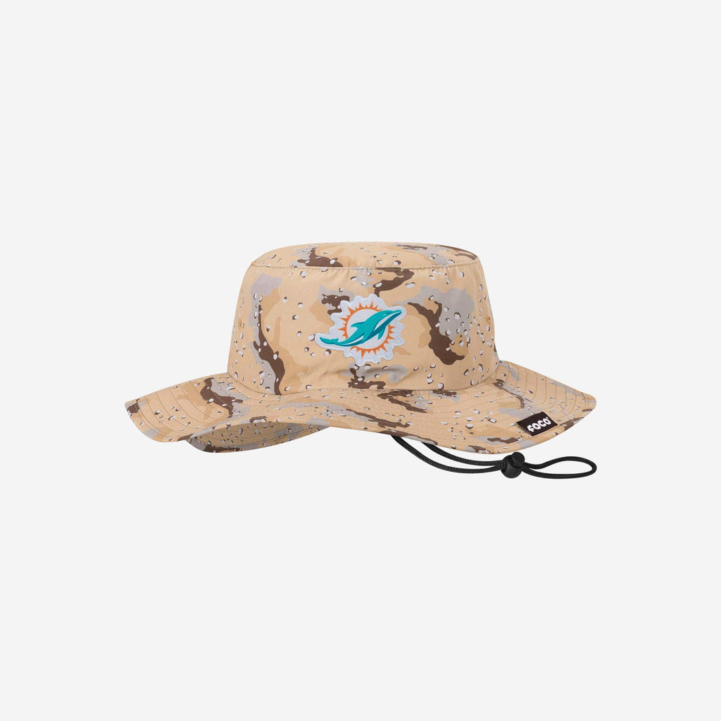 Miami Dolphins Dark Desert Camo Boonie Hat FOCO - FOCO.com