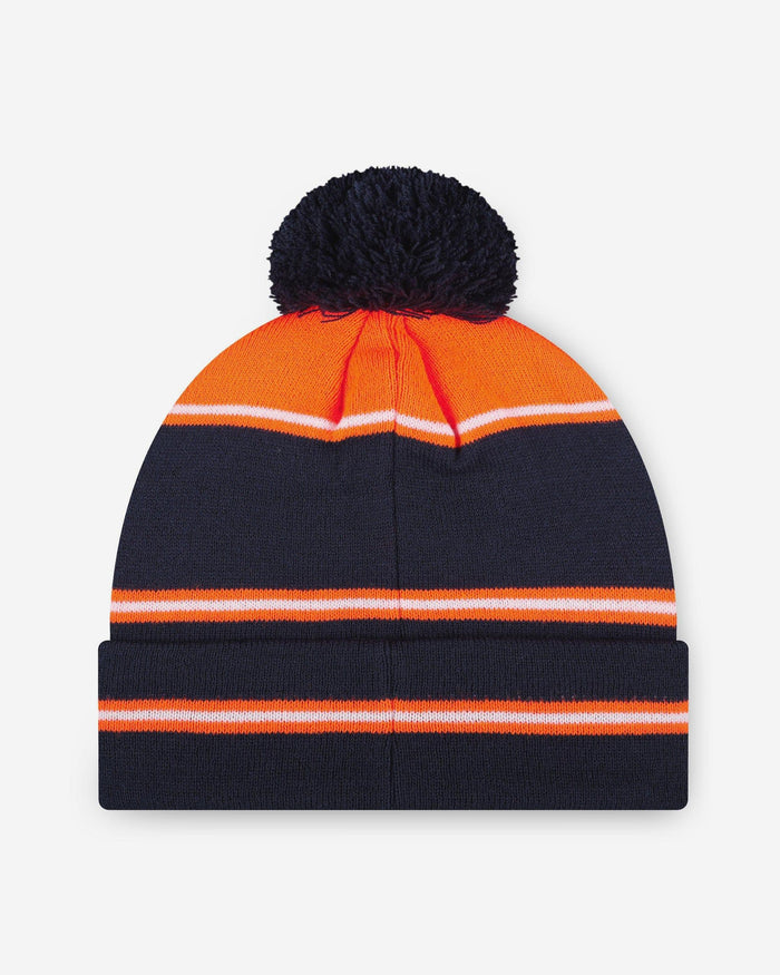 Denver Broncos Big Wordmark Stripe Pom Beanie FOCO - FOCO.com