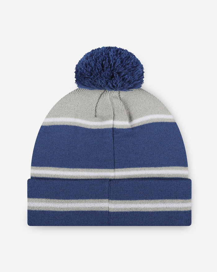 Indianapolis Colts Big Wordmark Stripe Pom Beanie FOCO - FOCO.com