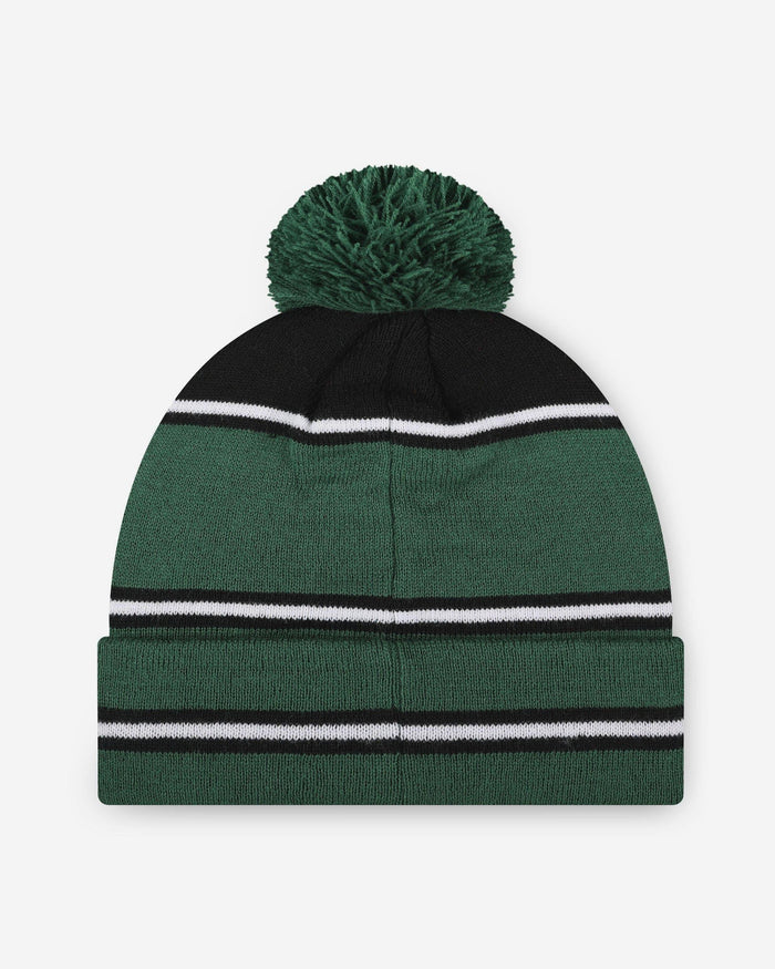 New York Jets Big Wordmark Stripe Pom Beanie FOCO - FOCO.com