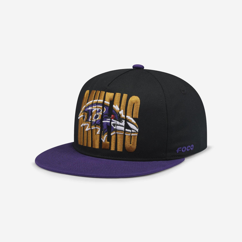 Baltimore Ravens Cut Logo Primetime RF Cap FOCO - FOCO.com