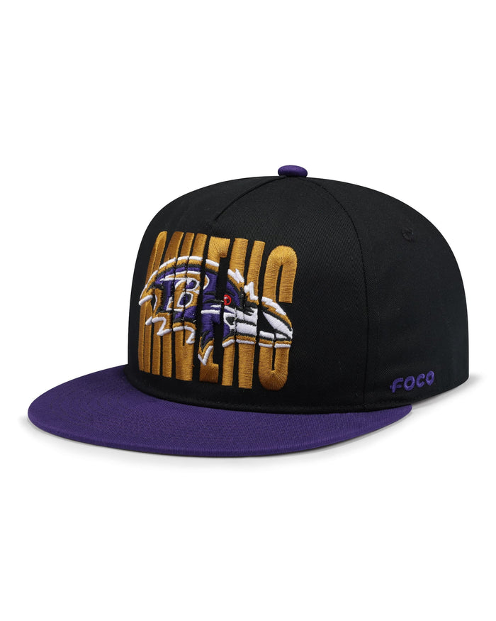 Baltimore Ravens Cut Logo Primetime RF Cap FOCO - FOCO.com