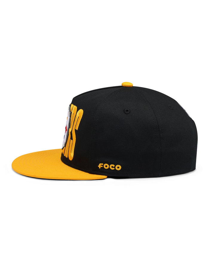 Pittsburgh Steelers Cut Logo Primetime RF Cap FOCO - FOCO.com